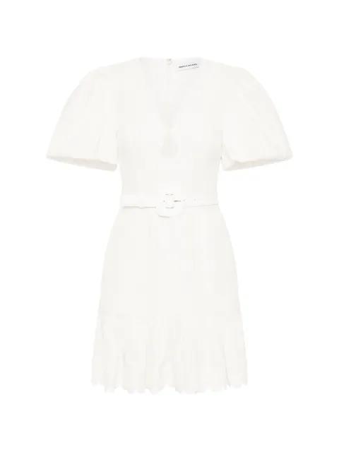 Kahlia puff-sleeve belted mini dress by REBECCA VALLANCE