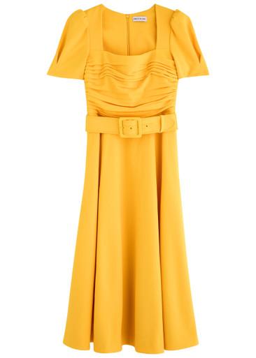 Leona belted midi dress by REBECCA VALLANCE