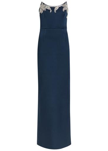 Lessa embellished duchess-satin gown by REBECCA VALLANCE