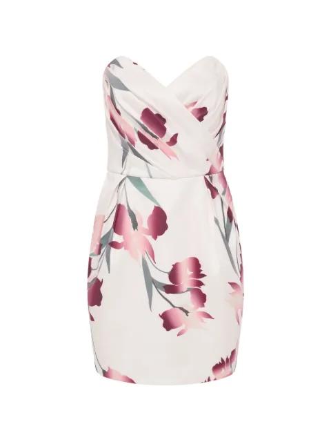 Linnea floral strapless mini dress by REBECCA VALLANCE