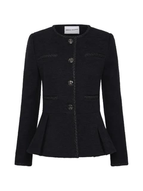 London button-up peplum jacket by REBECCA VALLANCE