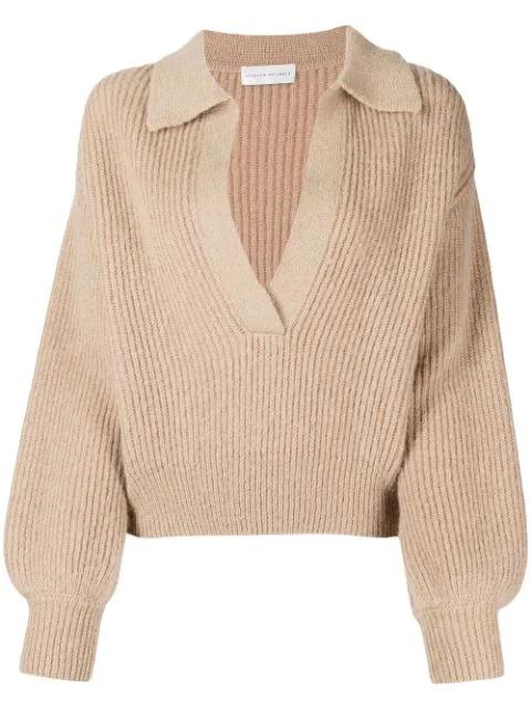 Meg ribbed-knit bell jumper by REBECCA VALLANCE