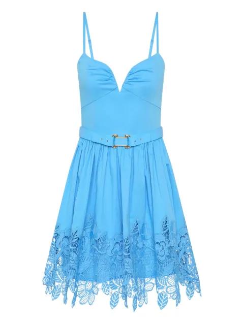 Montreux lace-belted mini dress by REBECCA VALLANCE
