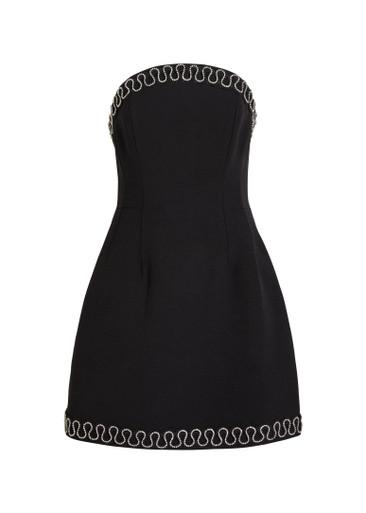 NYX crystal-embellished crepe mini dress by REBECCA VALLANCE
