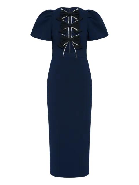 Nemy bow midi dress by REBECCA VALLANCE