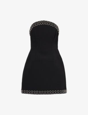 Nyx Strapless Bonded-Crepe Mini Dress by REBECCA VALLANCE