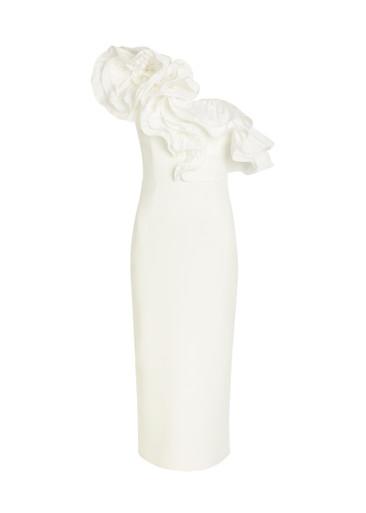 Ozias ruffled crepe midi dress by REBECCA VALLANCE