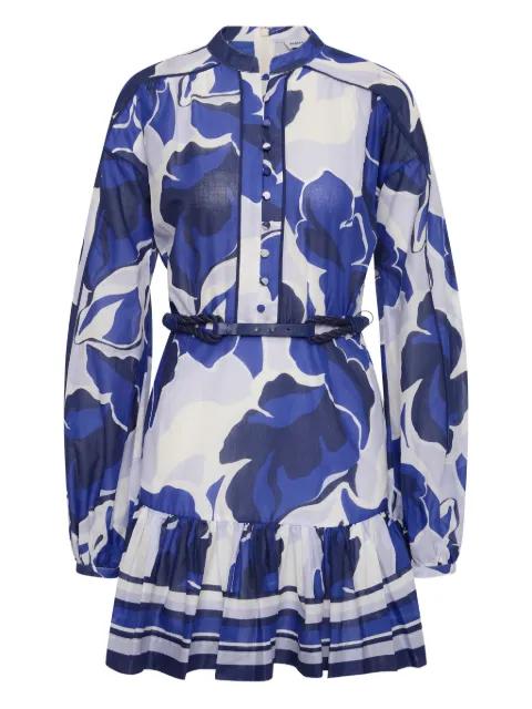 Paros floral-print belted mini dress by REBECCA VALLANCE