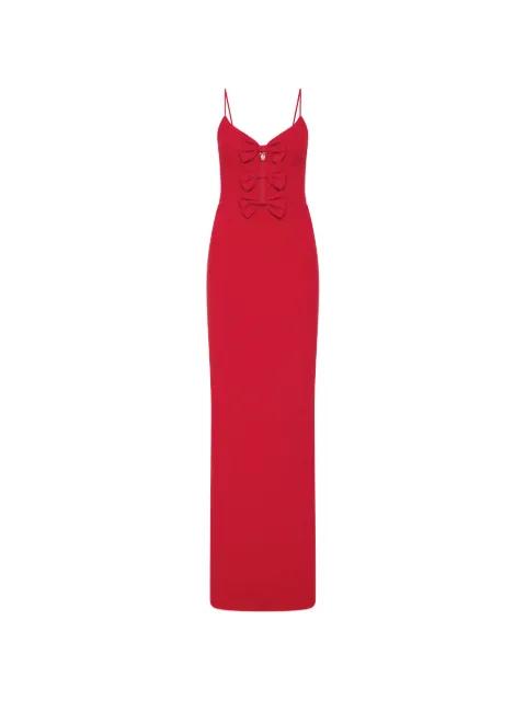 Precious bow-embellished cutout gown by REBECCA VALLANCE
