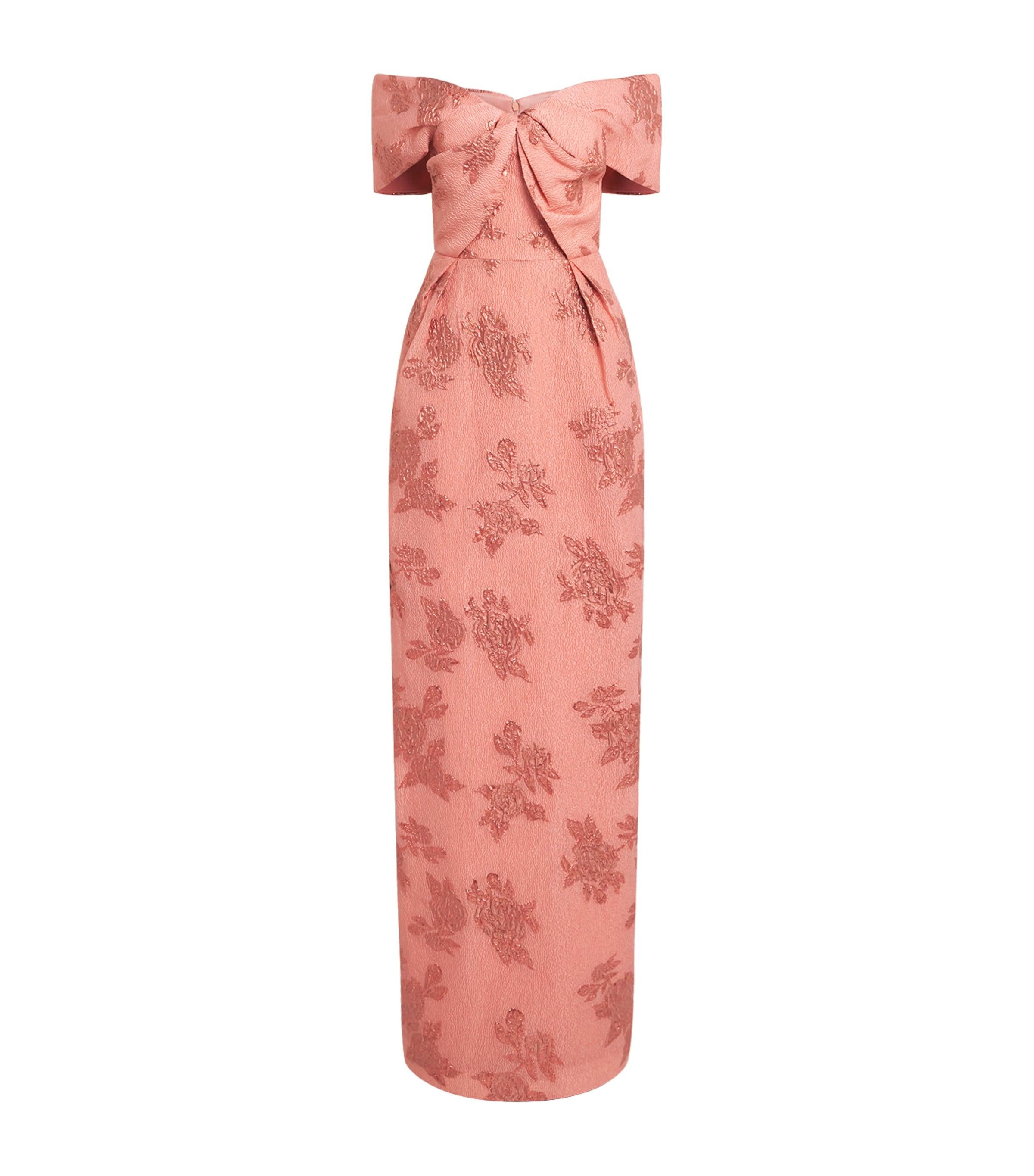 Rebecca Vallance Floral Off-The-Shoulder Levinia Gown by REBECCA VALLANCE