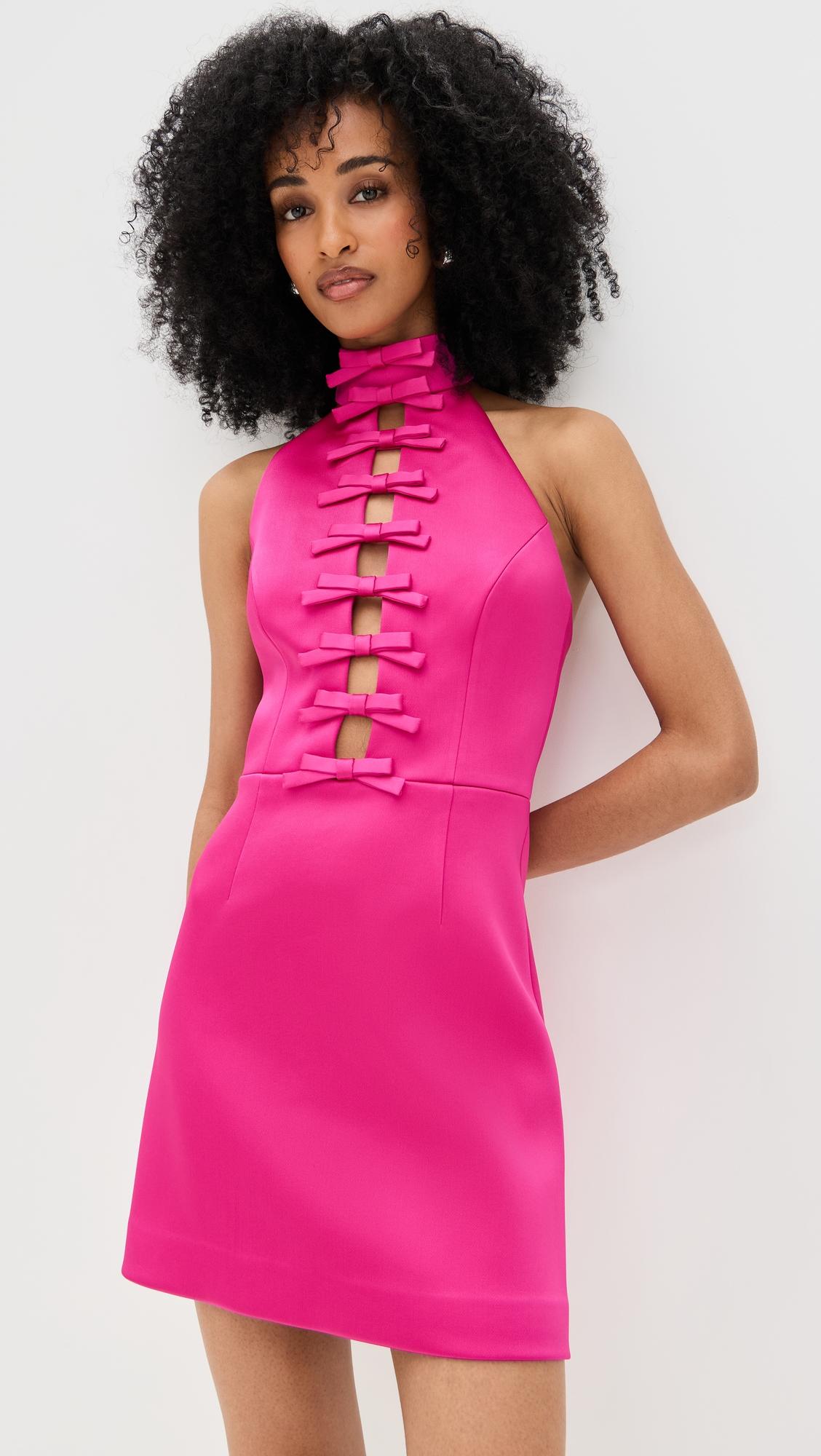 Saskia Bow Mini Dress by REBECCA VALLANCE