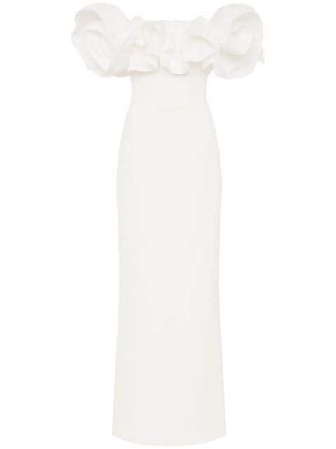 Tessa ruffled gown by REBECCA VALLANCE