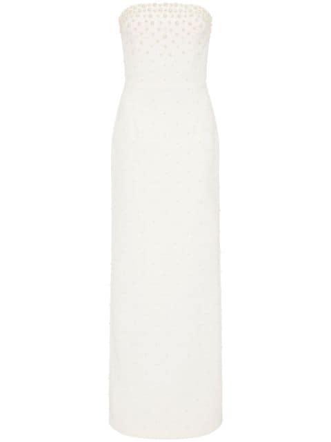 Therese pearl-embellished gown by REBECCA VALLANCE