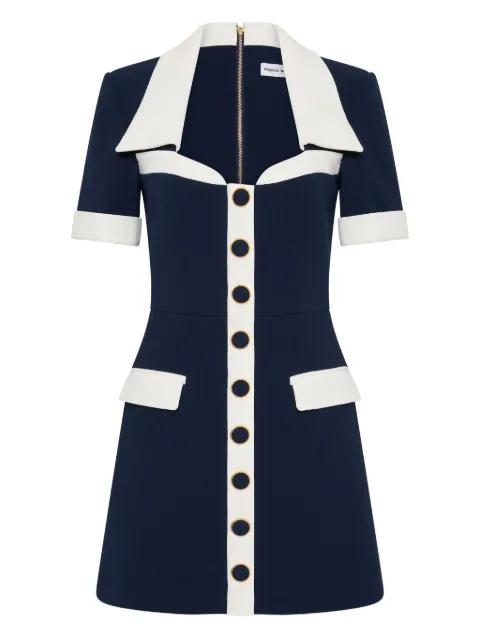 Ula button-fastening mini dress by REBECCA VALLANCE