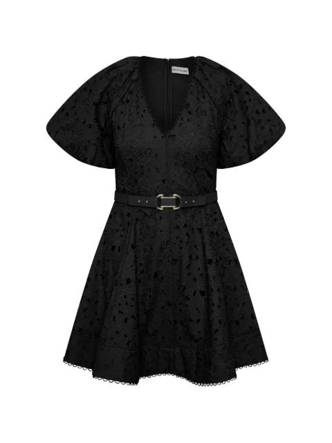 Wilda puff sleeve V-neck mini dress by REBECCA VALLANCE