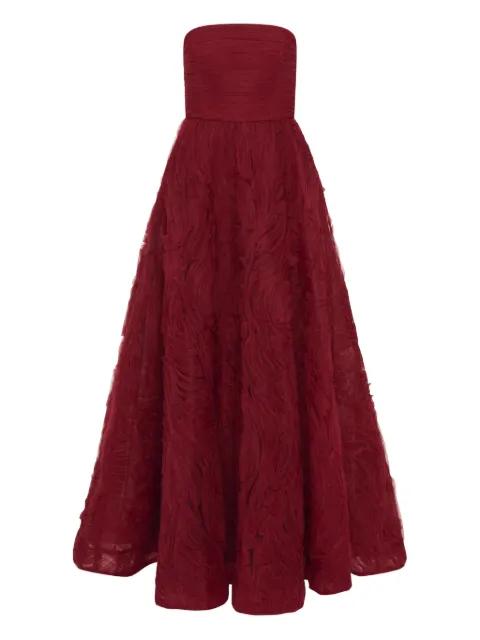 Willow strapless ruffled gown by REBECCA VALLANCE