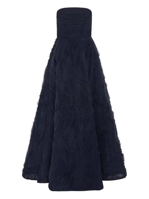 Willow strapless ruffled gown by REBECCA VALLANCE