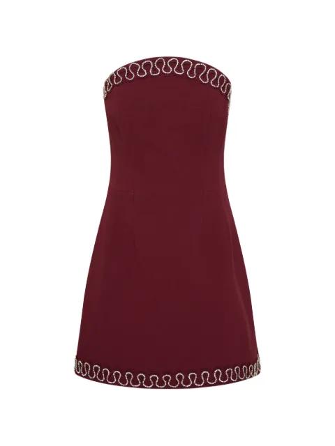 beaded strapless dress by REBECCA VALLANCE