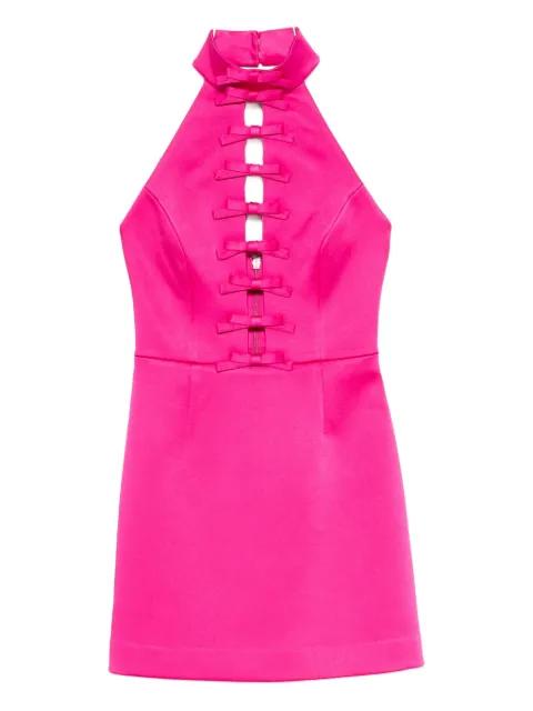 bow-detail halterneck dress by REBECCA VALLANCE