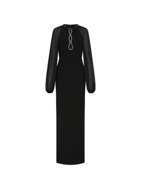 embellished sleeve gown by REBECCA VALLANCE