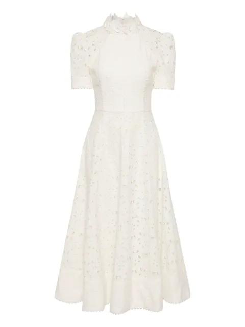 embroidered midi dress by REBECCA VALLANCE