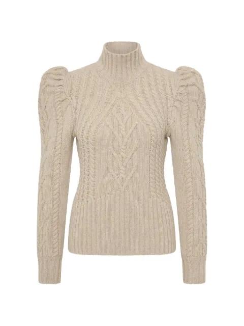 puffed-sleeve knitted jumper by REBECCA VALLANCE