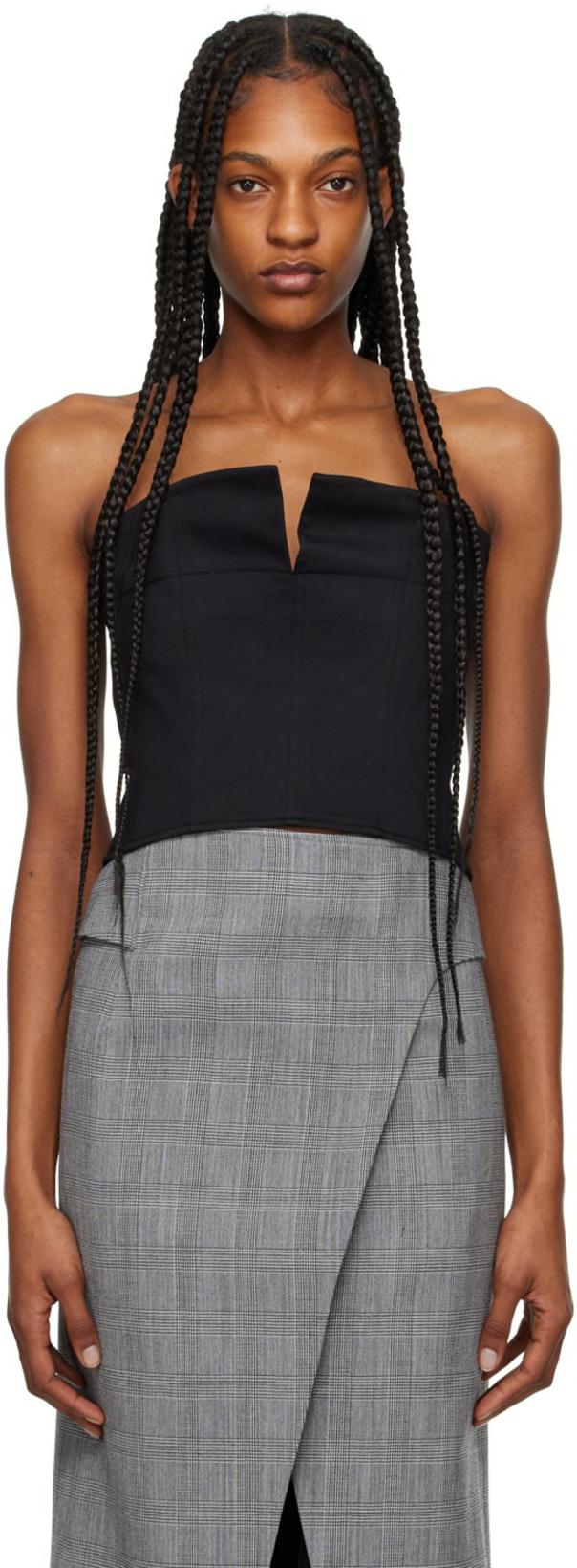 Black Cropped Camisole by RECTO