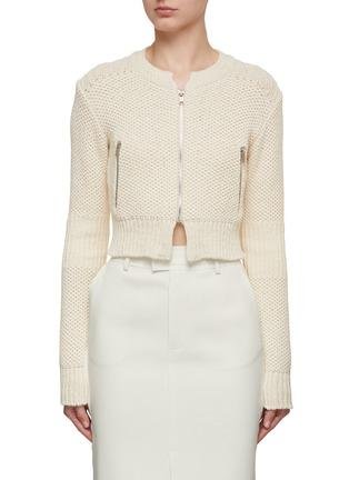 Chunky Knit Cropped Cardigan by RECTO