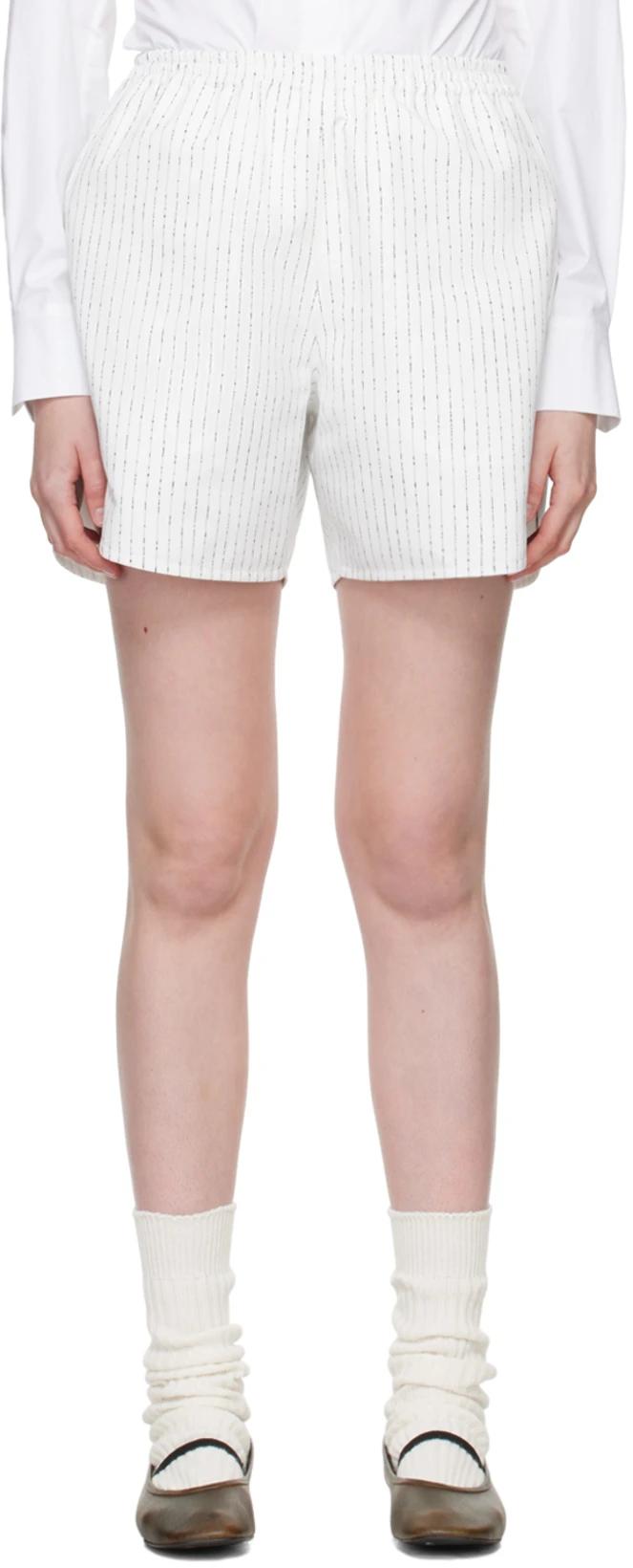 Off-White Nep Stripe Shorts by RECTO