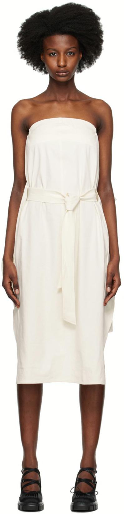 Off-White Tube Top Midi Dress by RECTO