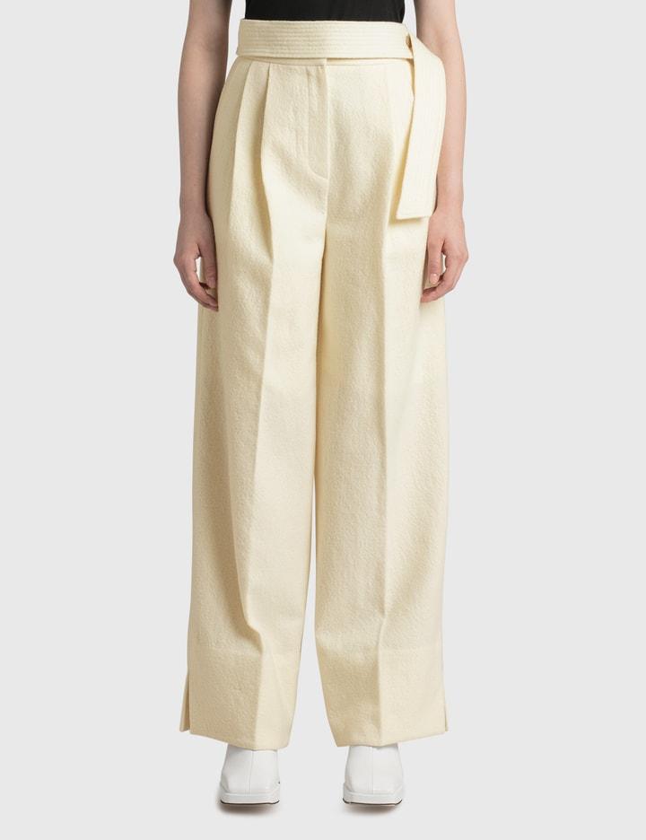 Virgin-Wool High-Rise Wide Trousers by RECTO