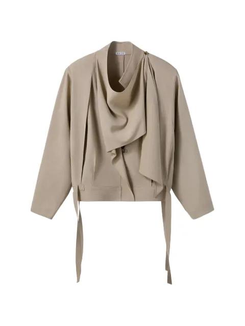draped scarf-detail jacket by RECTO
