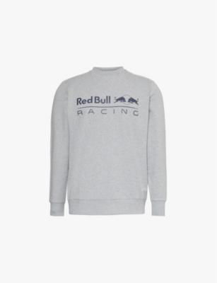 Team Logo brand-print regular-fit stretch-cotton sweatshirt by RED BULL RACING