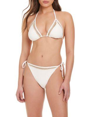 Crochet Inset Triangle Top & Tie Side Bottom by RED CARTER