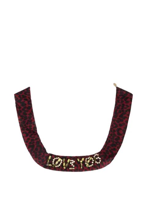 animal print beaded collar by RED(V)