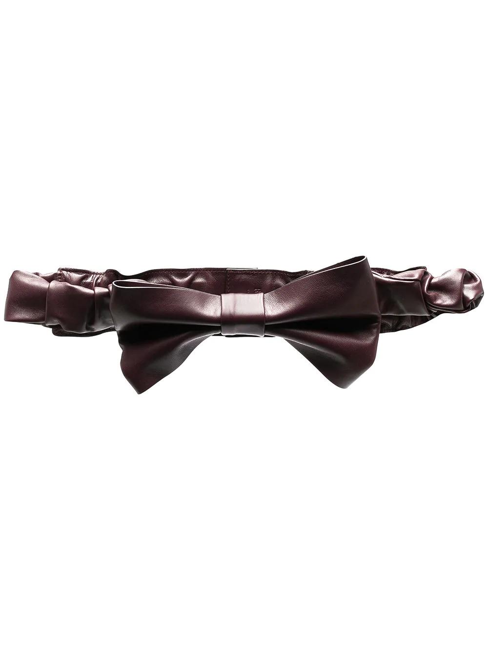 oversize bow leather belt by RED(V)