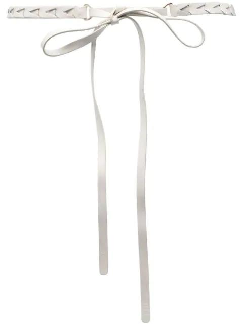 woven calf leather belt by RED(V)