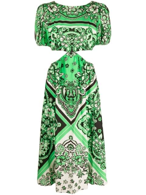bandana-print cotton midi dress by REDVALENTINO
