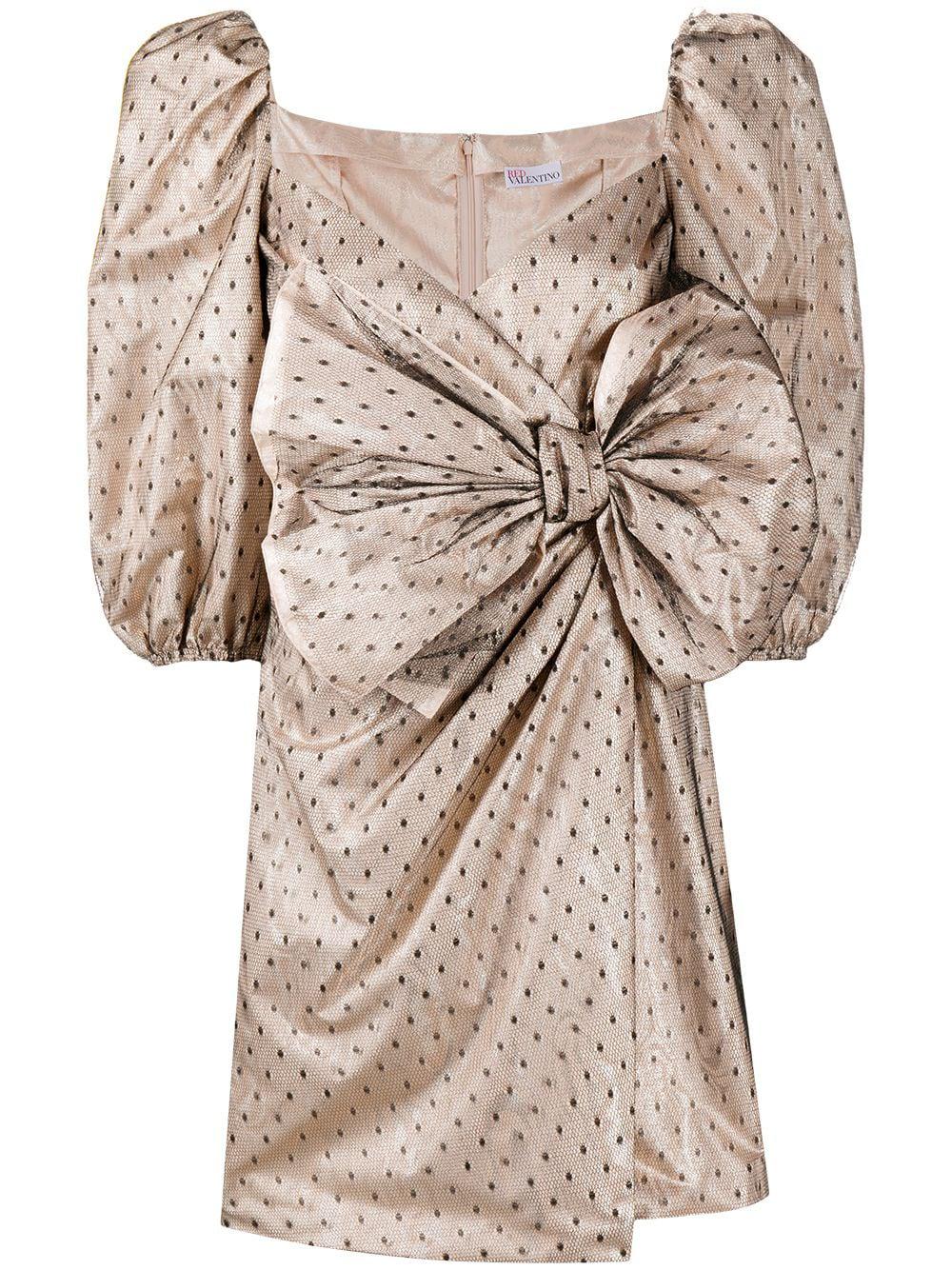 bow-detail polka-dot dress by REDVALENTINO