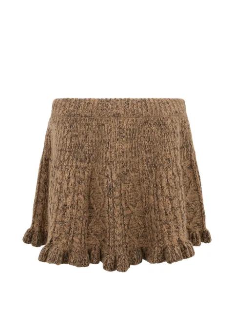 cable-knit ruffled skirt by REDVALENTINO