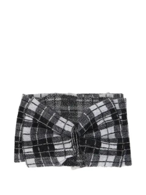 checked knot scarf by REDVALENTINO