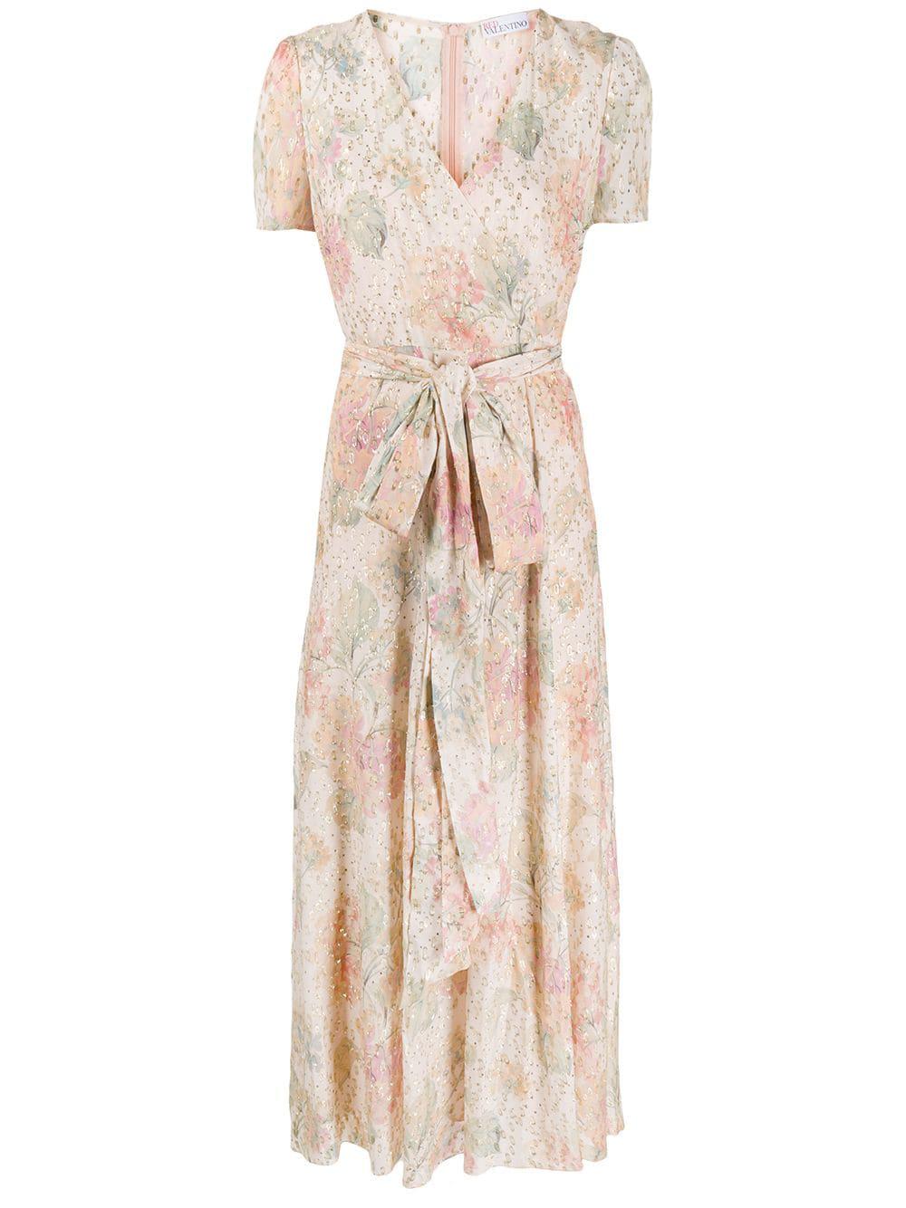 floral metallic long dress by REDVALENTINO
