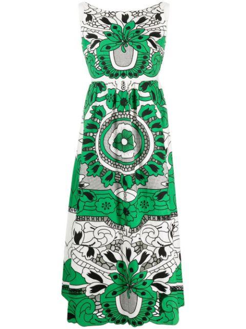 floral-print midi dress by REDVALENTINO