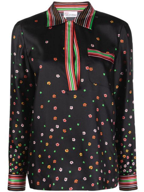 floral-print silk blouse by REDVALENTINO