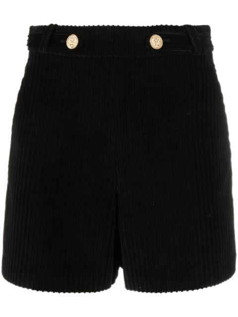 high-waisted corduroy cotton shorts by REDVALENTINO