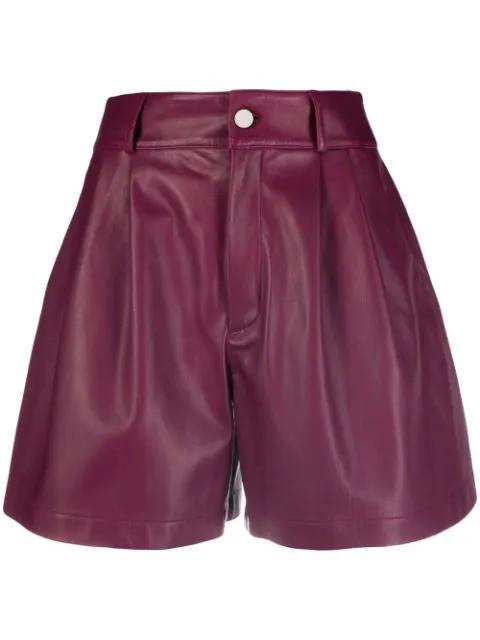 high-waisted gathered-detail shorts by REDVALENTINO