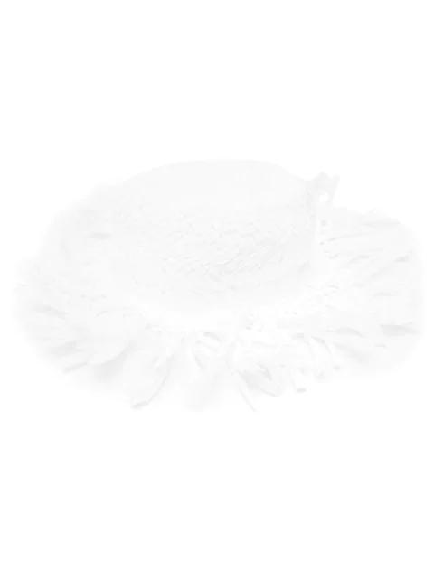 interwoven-straw design sun hat by REDVALENTINO