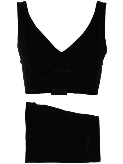 knitted crop top and shorts set by REDVALENTINO