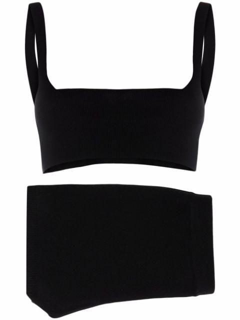 knitted crop top and shorts set by REDVALENTINO