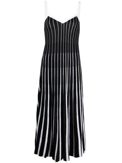 knitted striped midi dress by REDVALENTINO